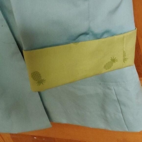 Jamaica Bay Lined Vented Pineapple Graphic Long Sleeve Sz L Jacket with Pockets - Picture 3 of 12